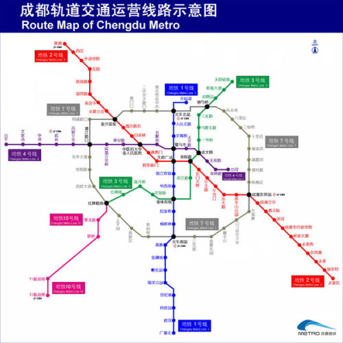 成都地铁线路图全新概览